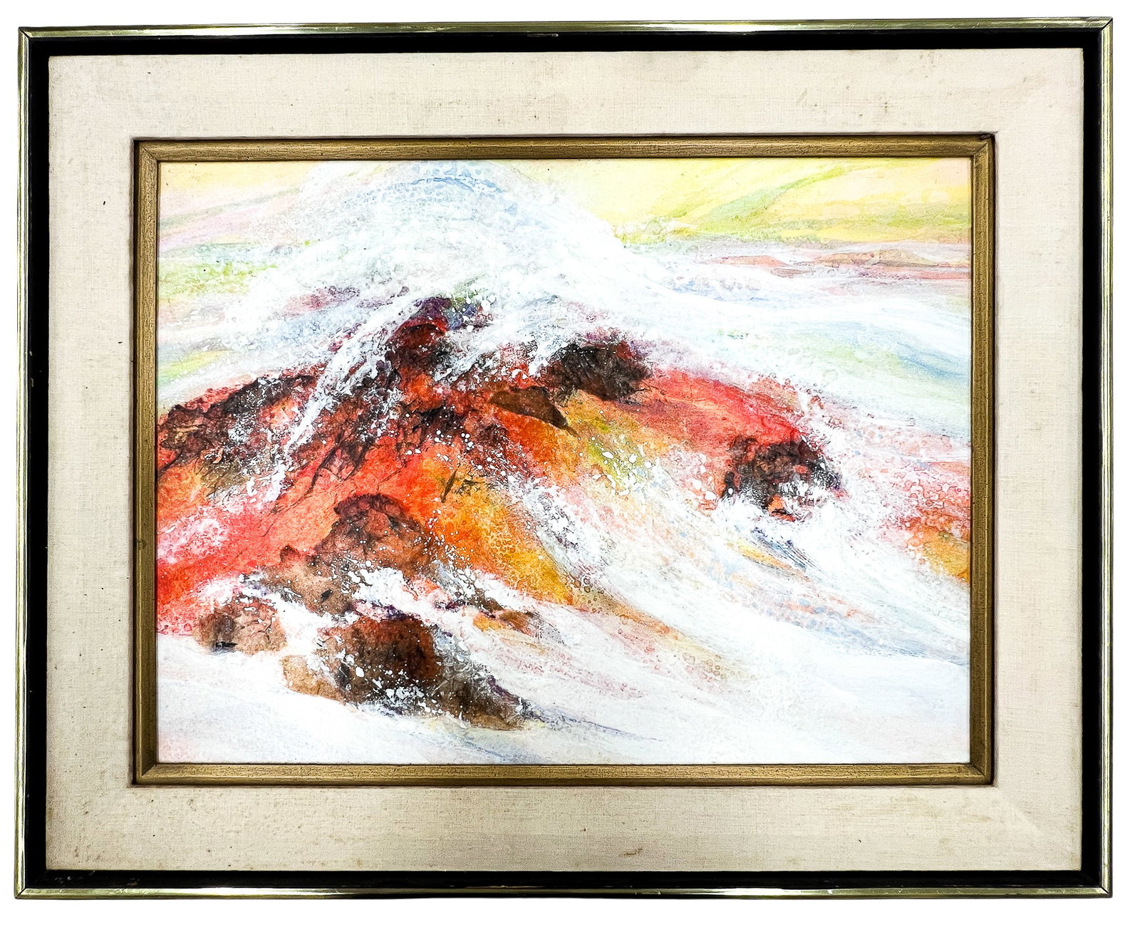 Artist Unknown "Rough Shore" Oil on Board - 2