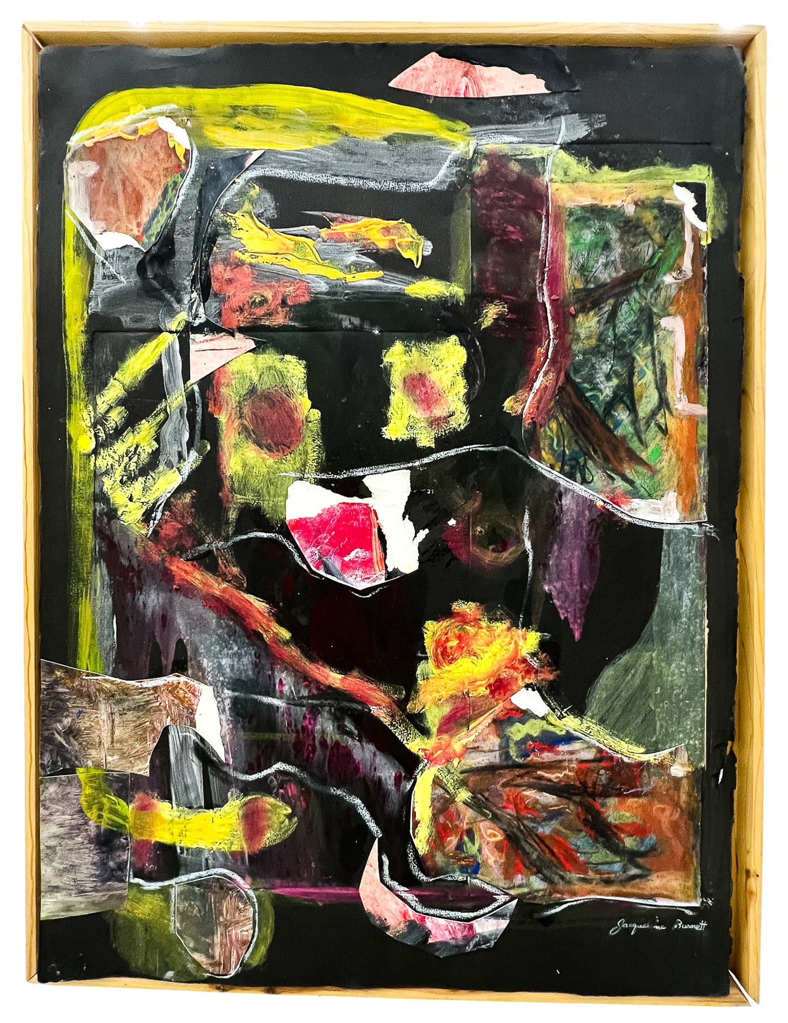 Jacqueline Barnett "Divulge" Mixed Media Collage on Paper - 2