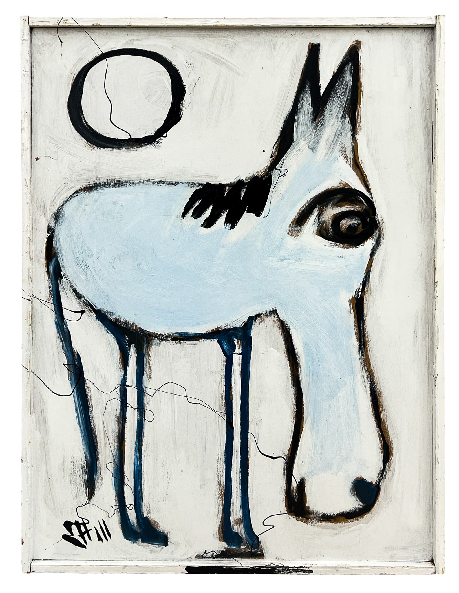 Jay Hill "Donkey (Mule)" Oil on Board - 2