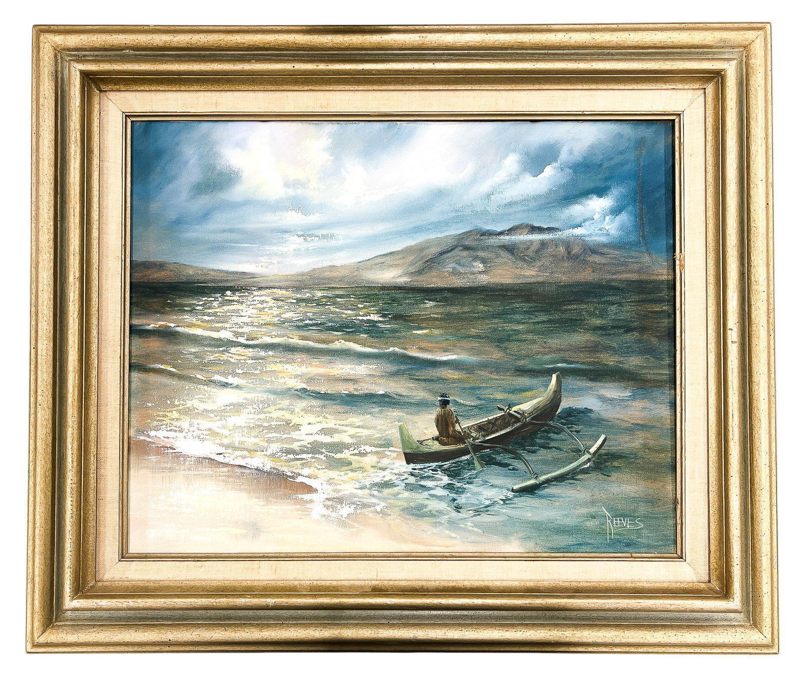 Bill Reeves "Evening Canoe" Oil on Canvas - 2