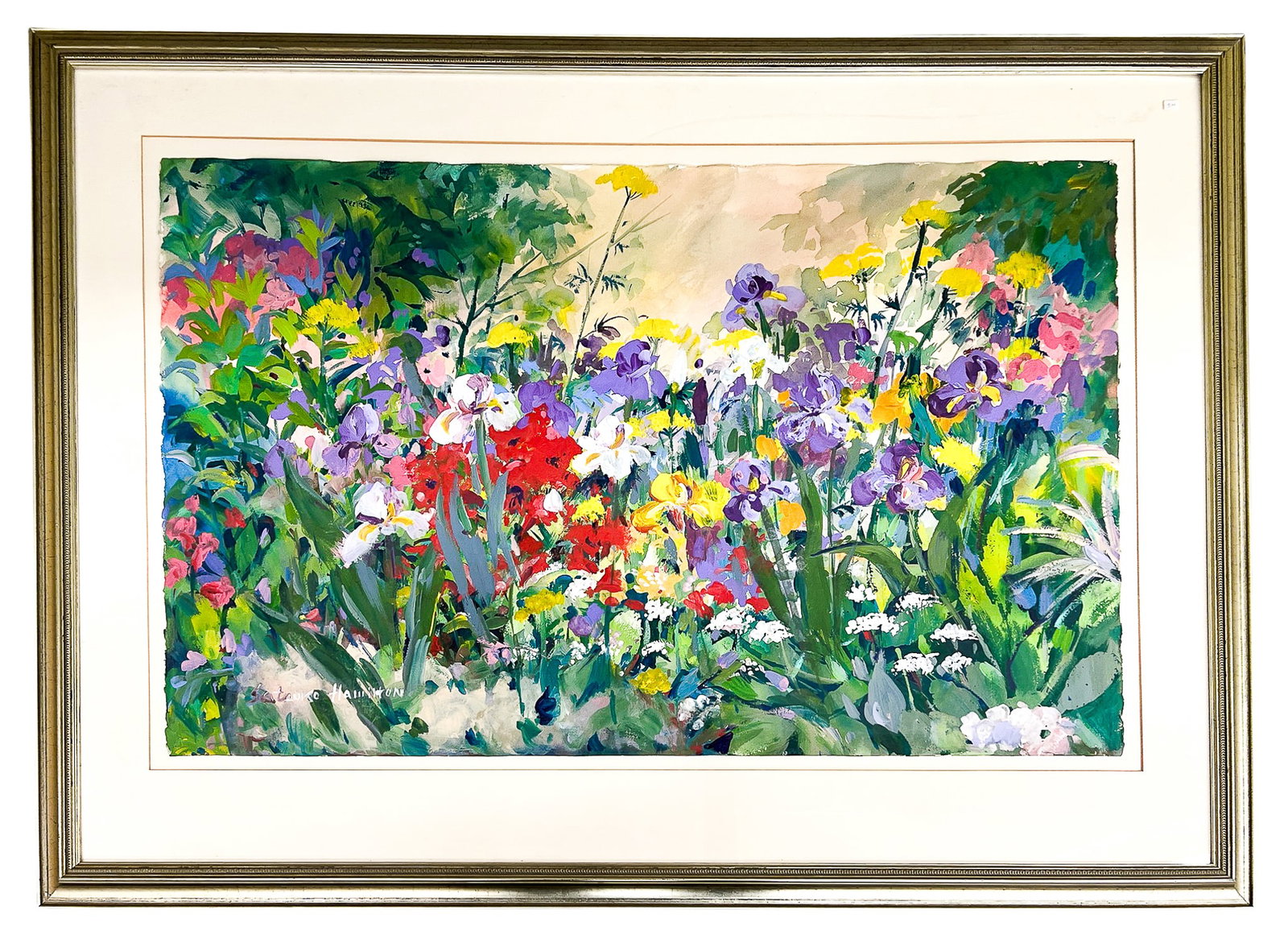 Satsuko Hamilton "Spring Garden" Acrylic on Paper - 2