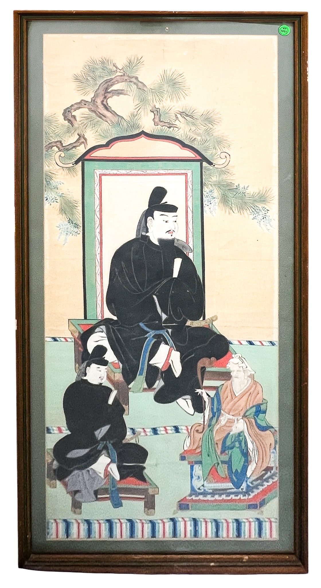Japanese Framed Scroll Painting - 2