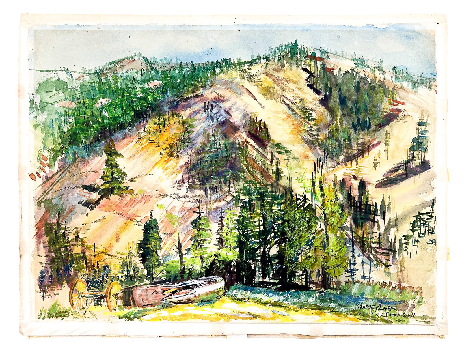 Marie Labes Johnson "Blewett Pass Hillside" Watercolor on Paper - 2