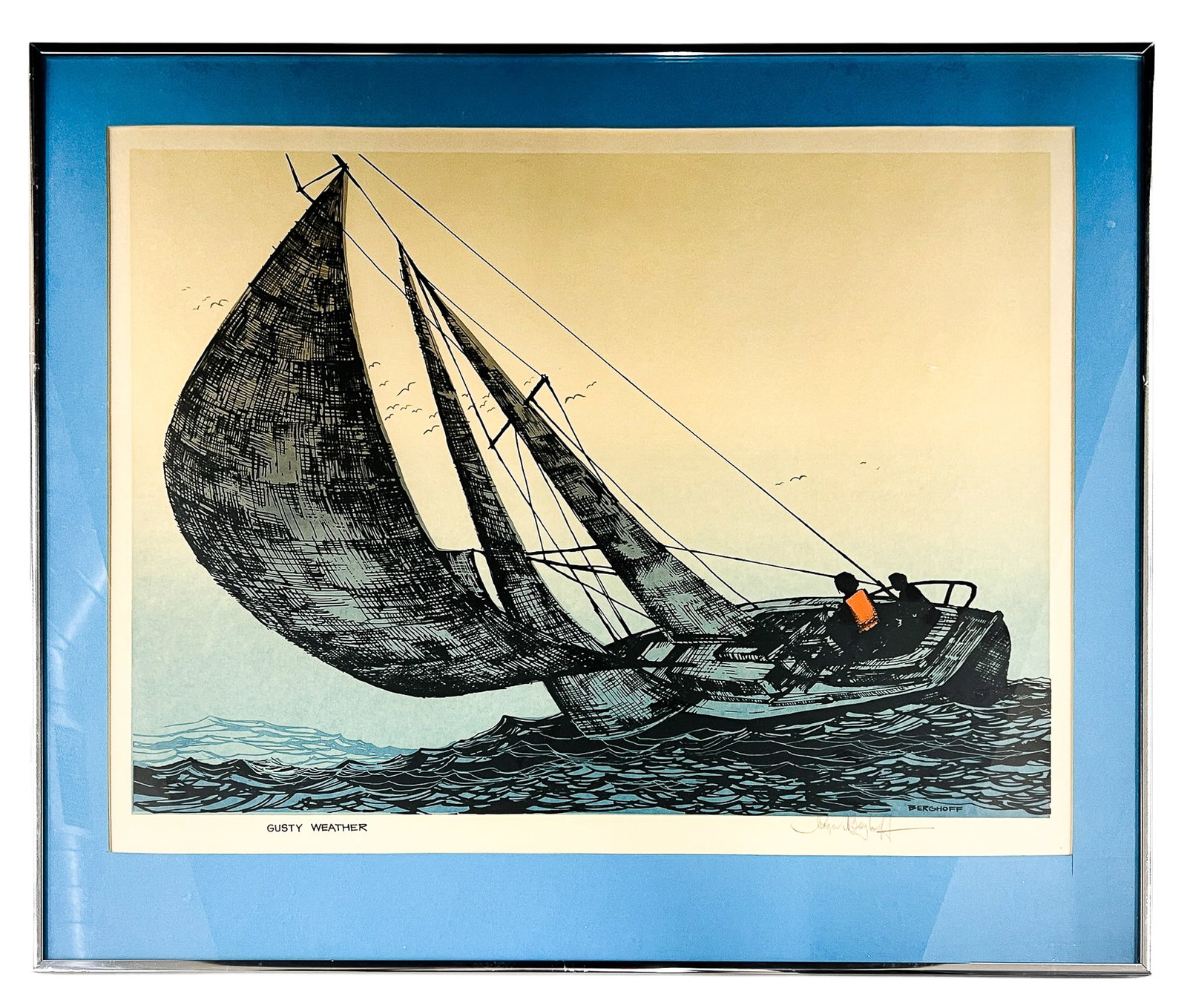 Roger Berghoff "Gusty Weather" Serigraph - 2