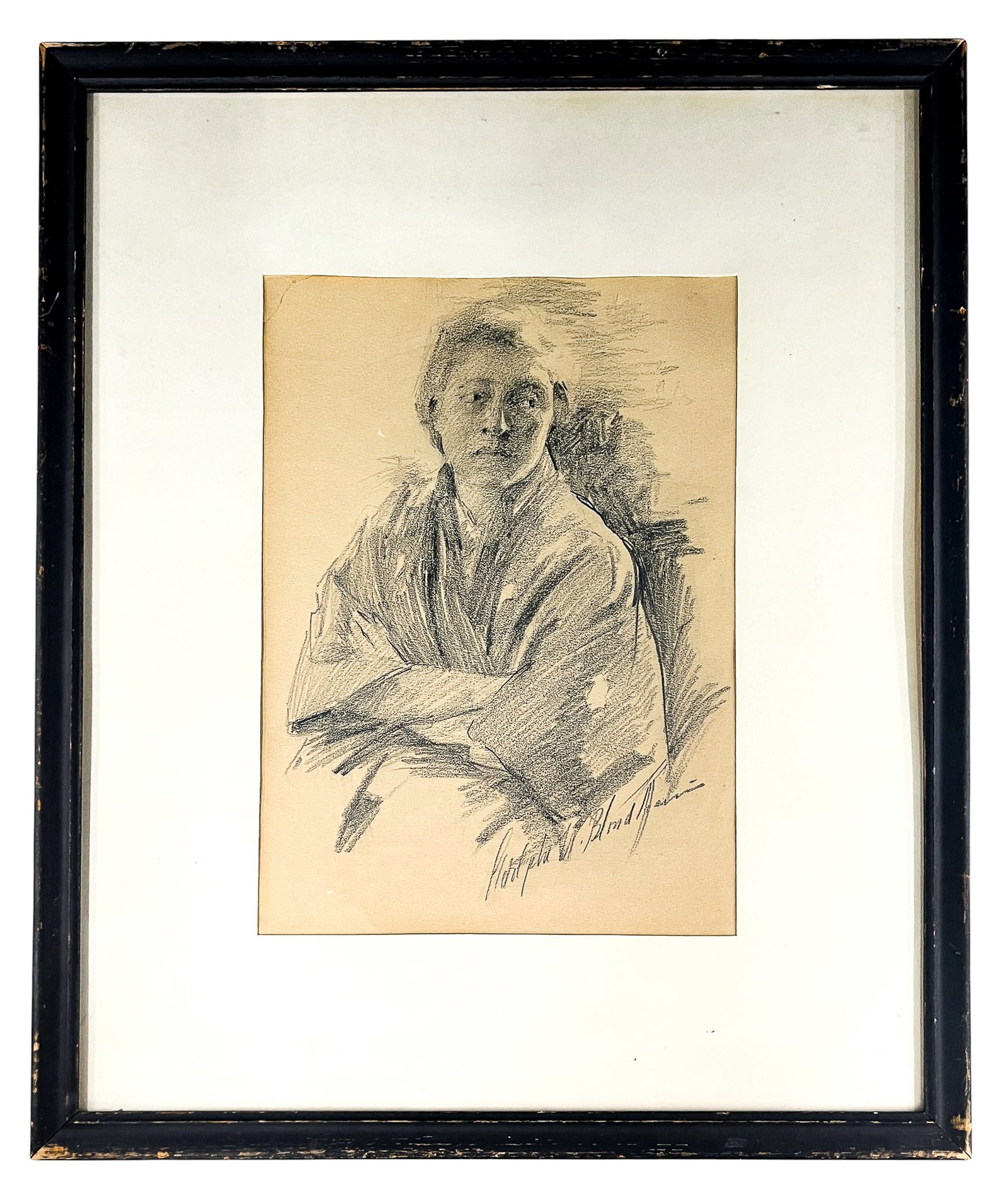Adolphe Blondheim Graphite Drawing of Women - 2