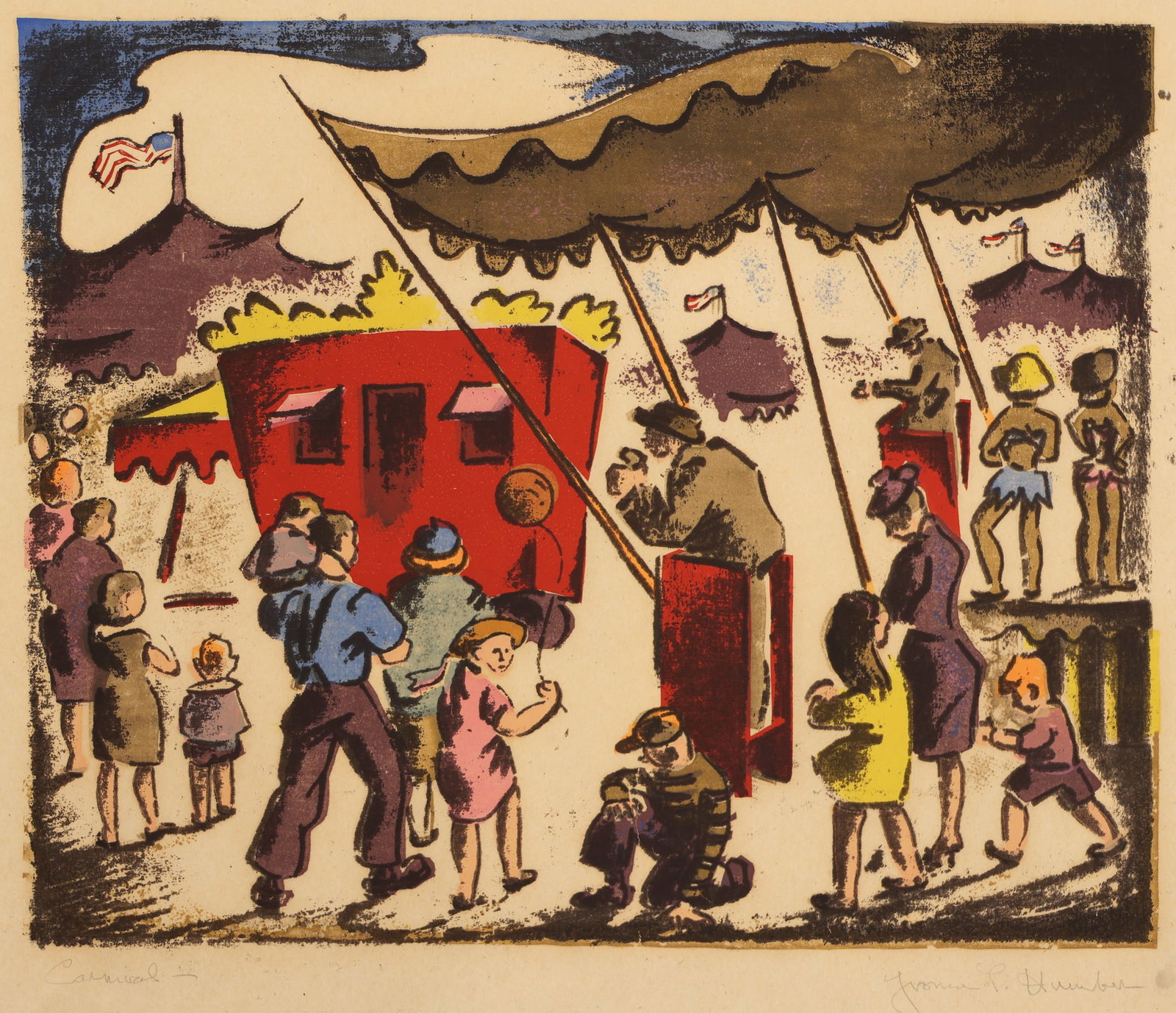 Yvonne Twining Humber "Carnival" Silkscreen (1 of 2)