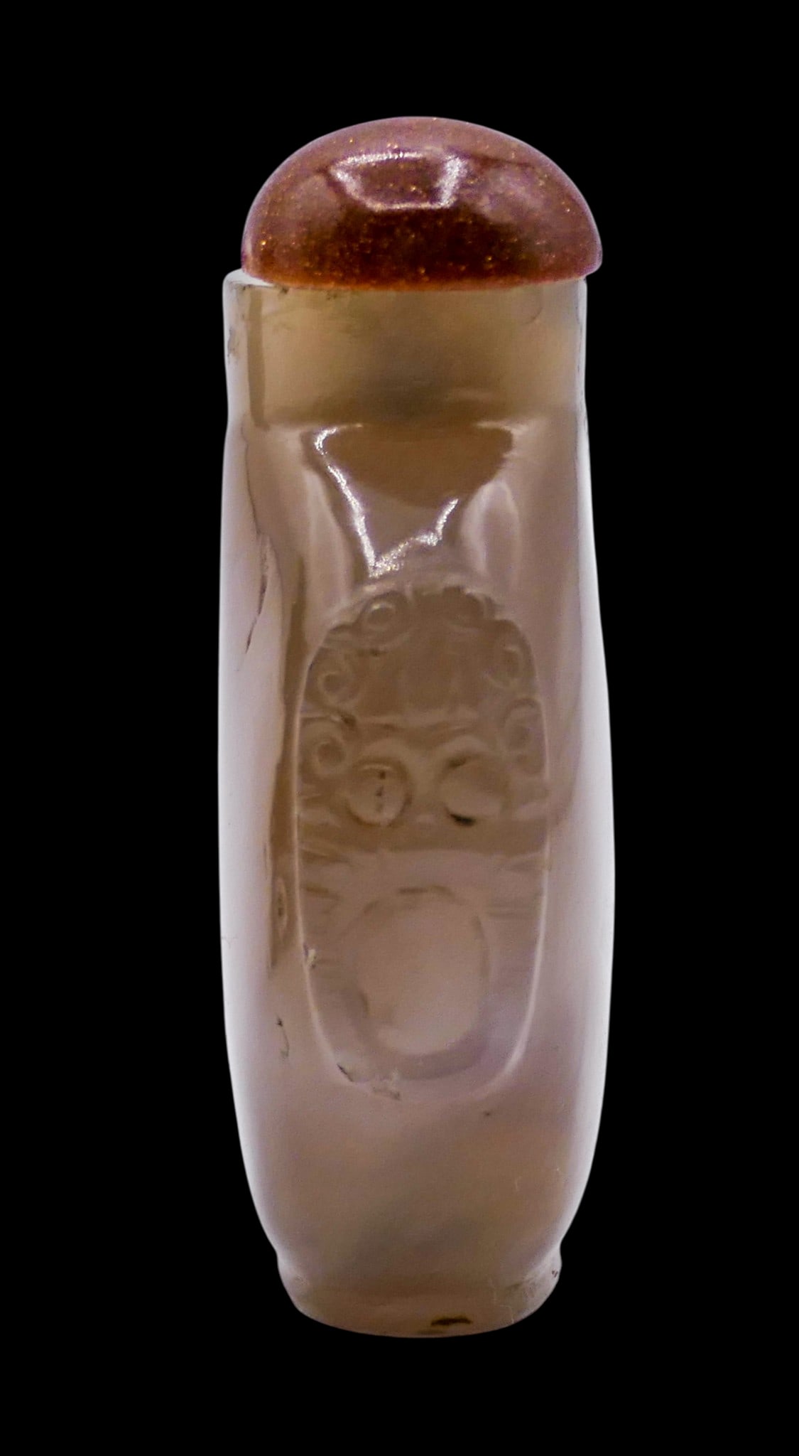 2pc Old Chinese Agate and Malachite Snuff Bottles - 3