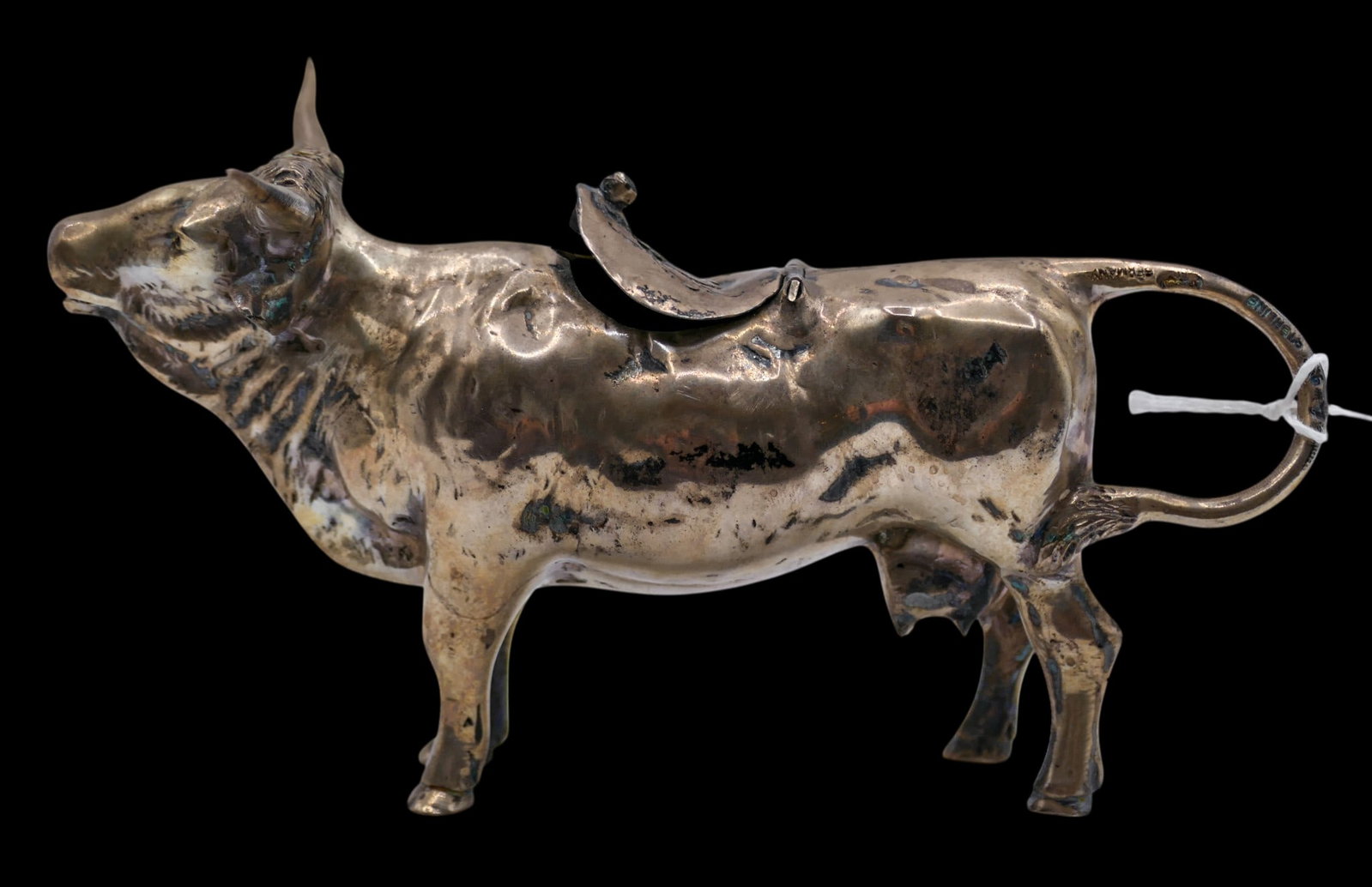 Israel Freeman & Son German Sterling Cow Miniature Creamer - 2