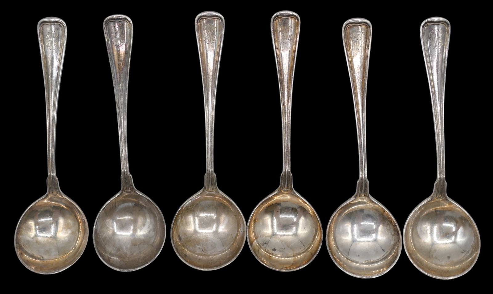 Set 6 Gorham Sterling Gumbo Soup Spoons (1 of 2)