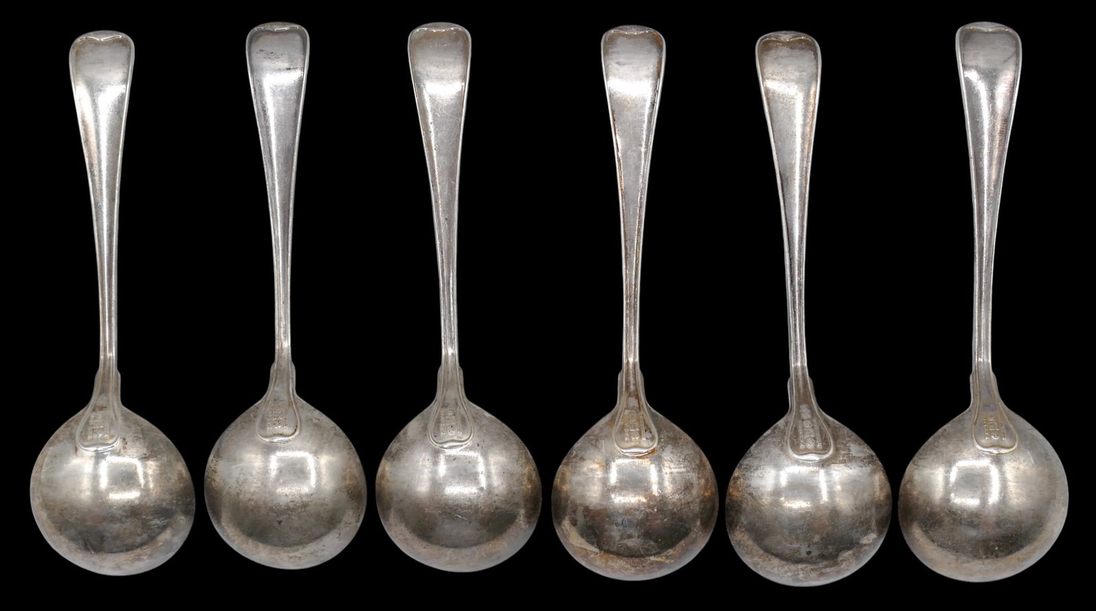 Set 6 Gorham Sterling Gumbo Soup Spoons - 2
