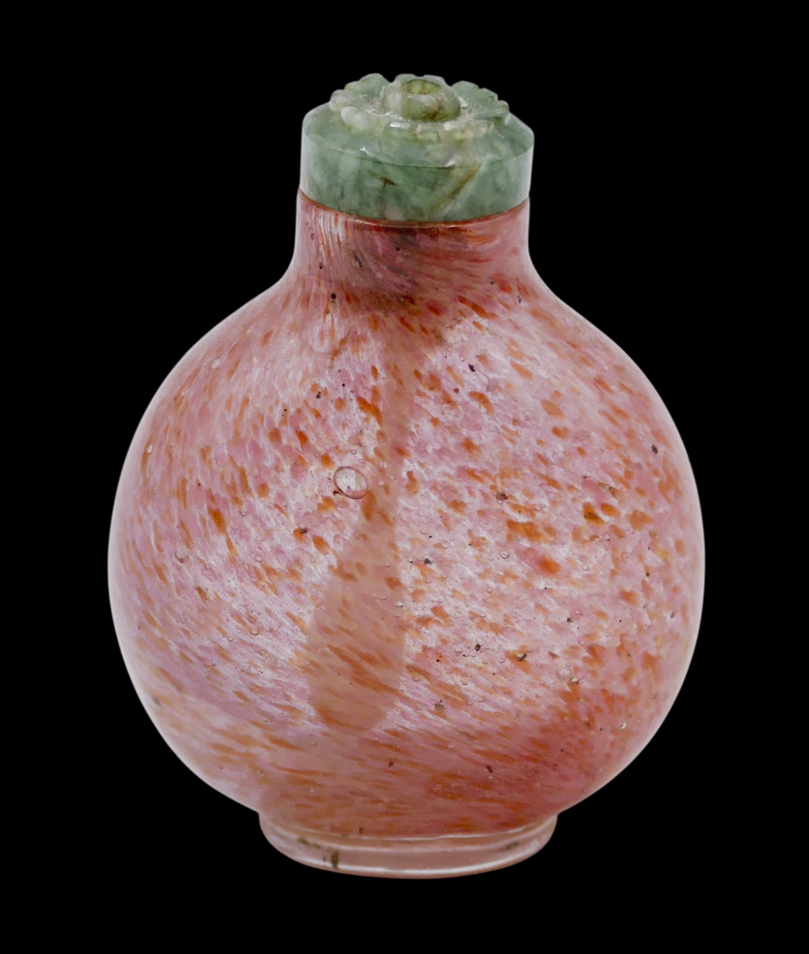 Antique Chinese Pink Peking Glass Snuff Bottle (1 of 4)