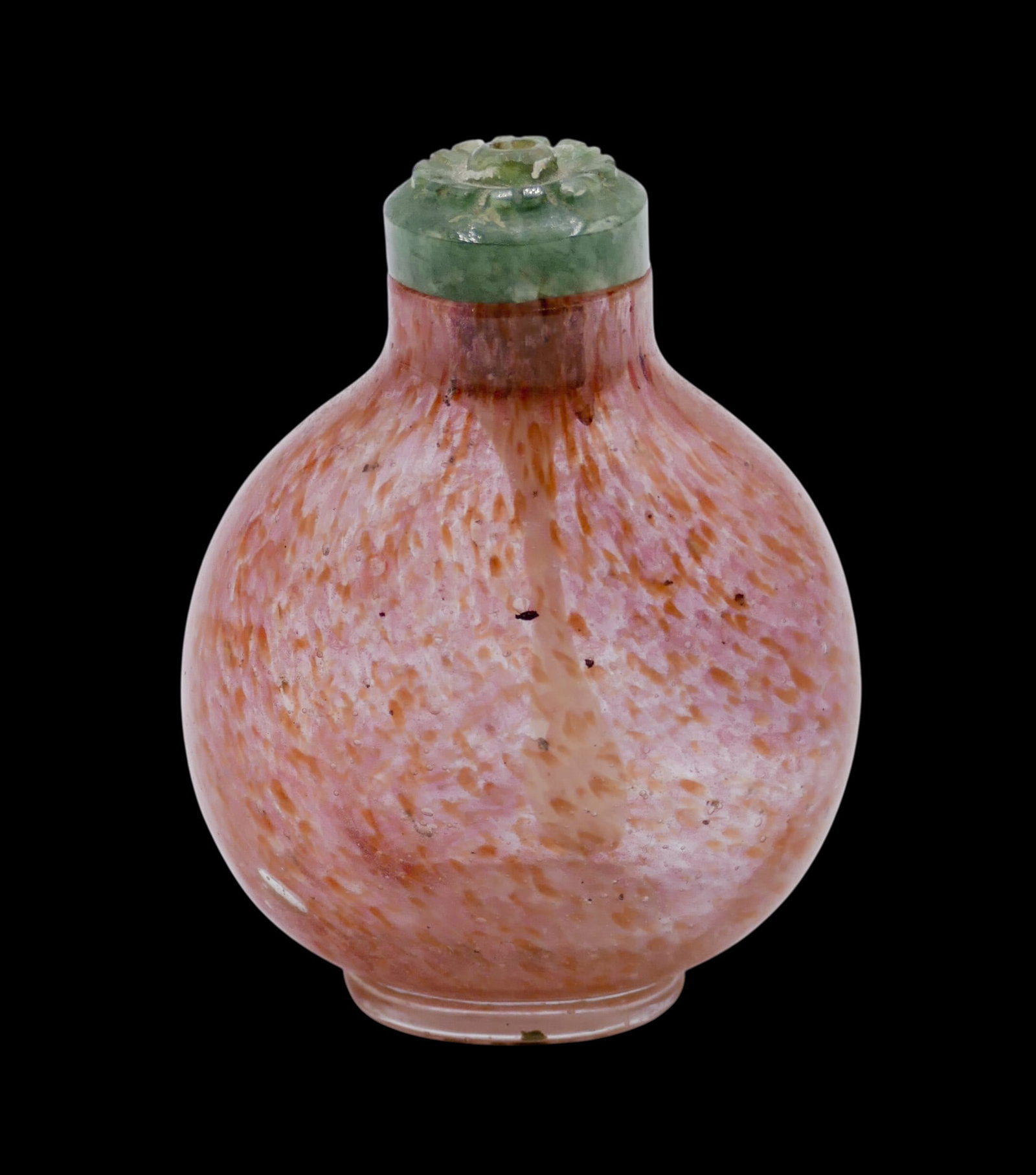 Antique Chinese Pink Peking Glass Snuff Bottle - 2
