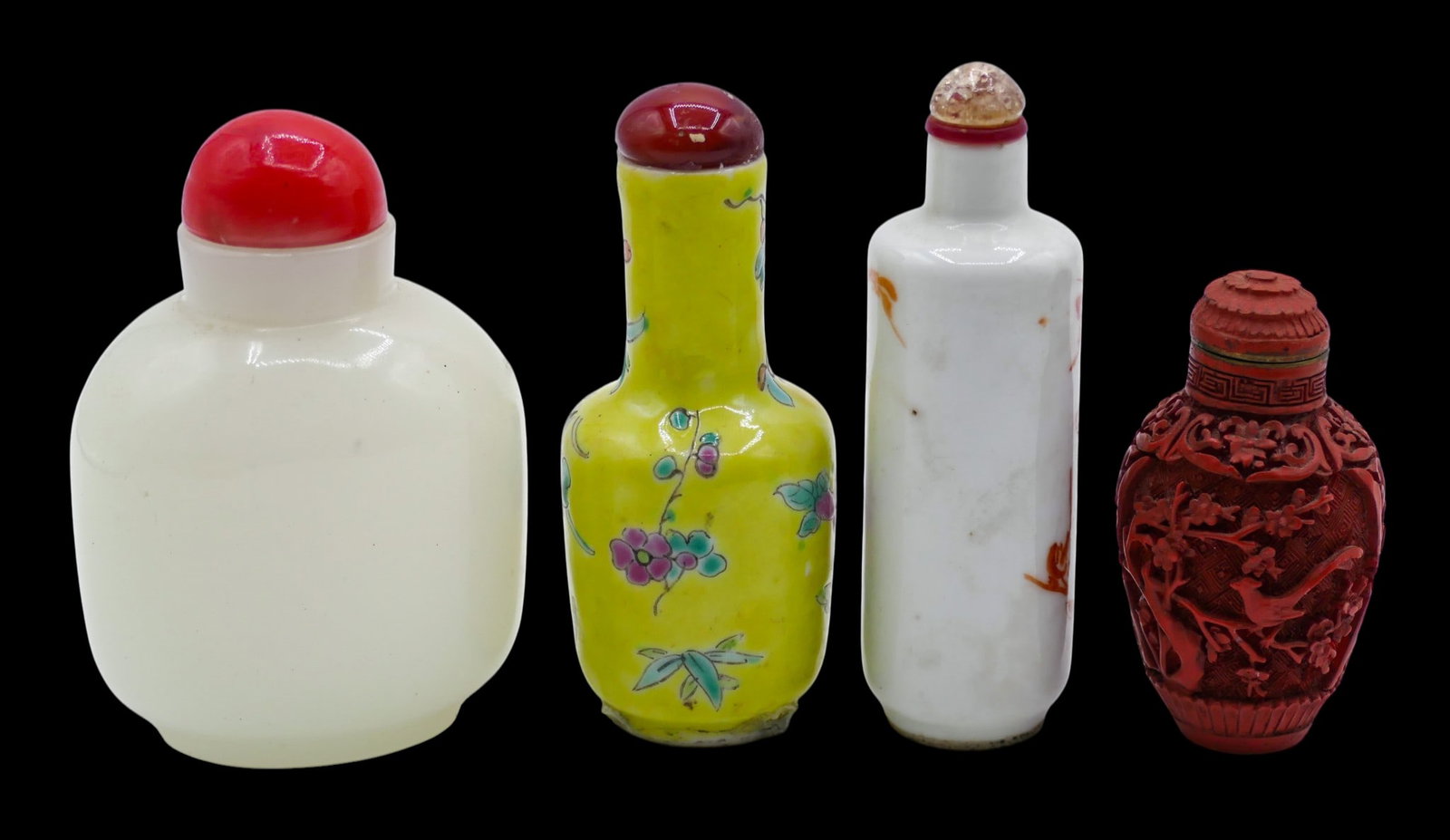 4pc Old Chinese Assorted Snuff Bottles - 2