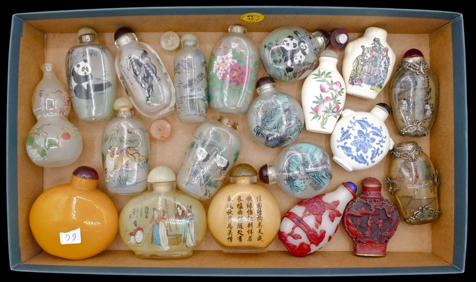 20pc Old Chinese Assorted Snuff Bottles - 2