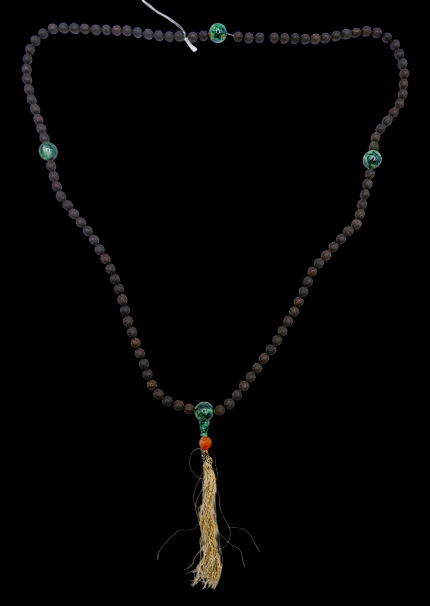 Old Chinese Jade and Wood Bead Prayer Necklace (1 of 2)