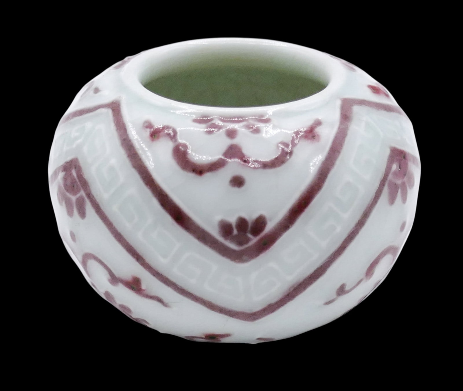 Old Chinese Copper Red Porcelain Water Coupe - 2