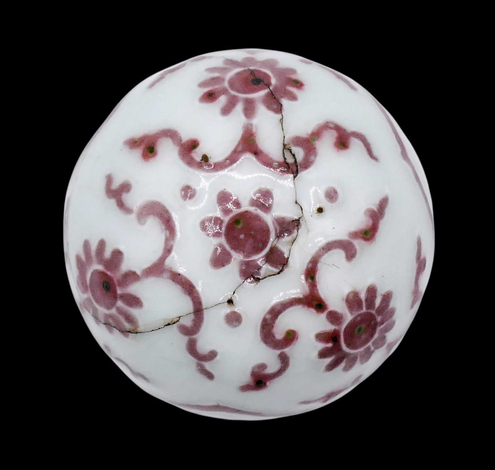 Old Chinese Copper Red Porcelain Water Coupe - 4