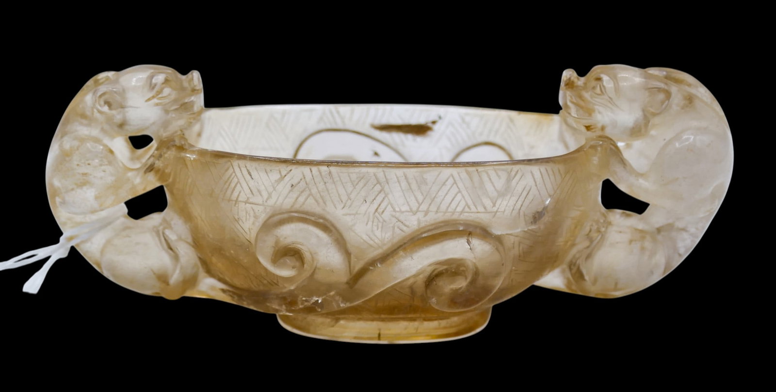 Old Chinese Rock Crystal Libation Cup (1 of 4)
