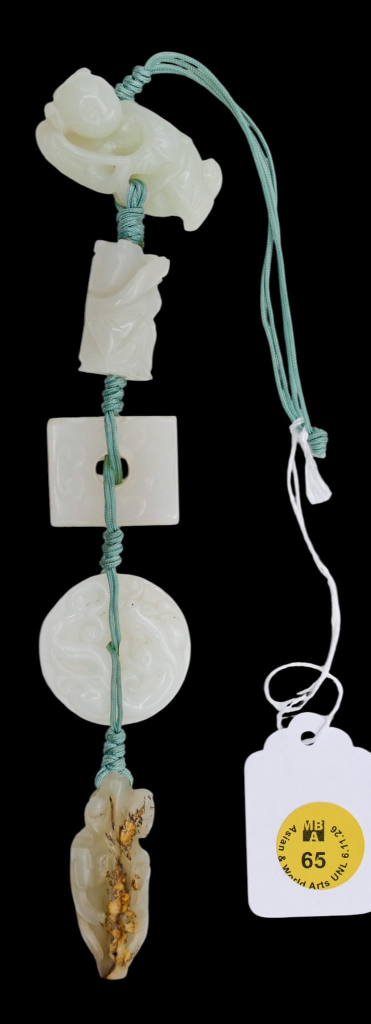Old Chinese 5-Piece Jade Hanging Toggle (1 of 2)