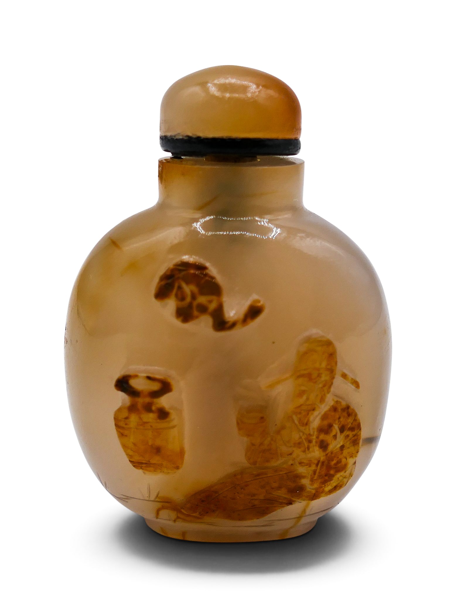 Old Chinese Shadow Agate Scholar Snuff Bottle (1 of 4)