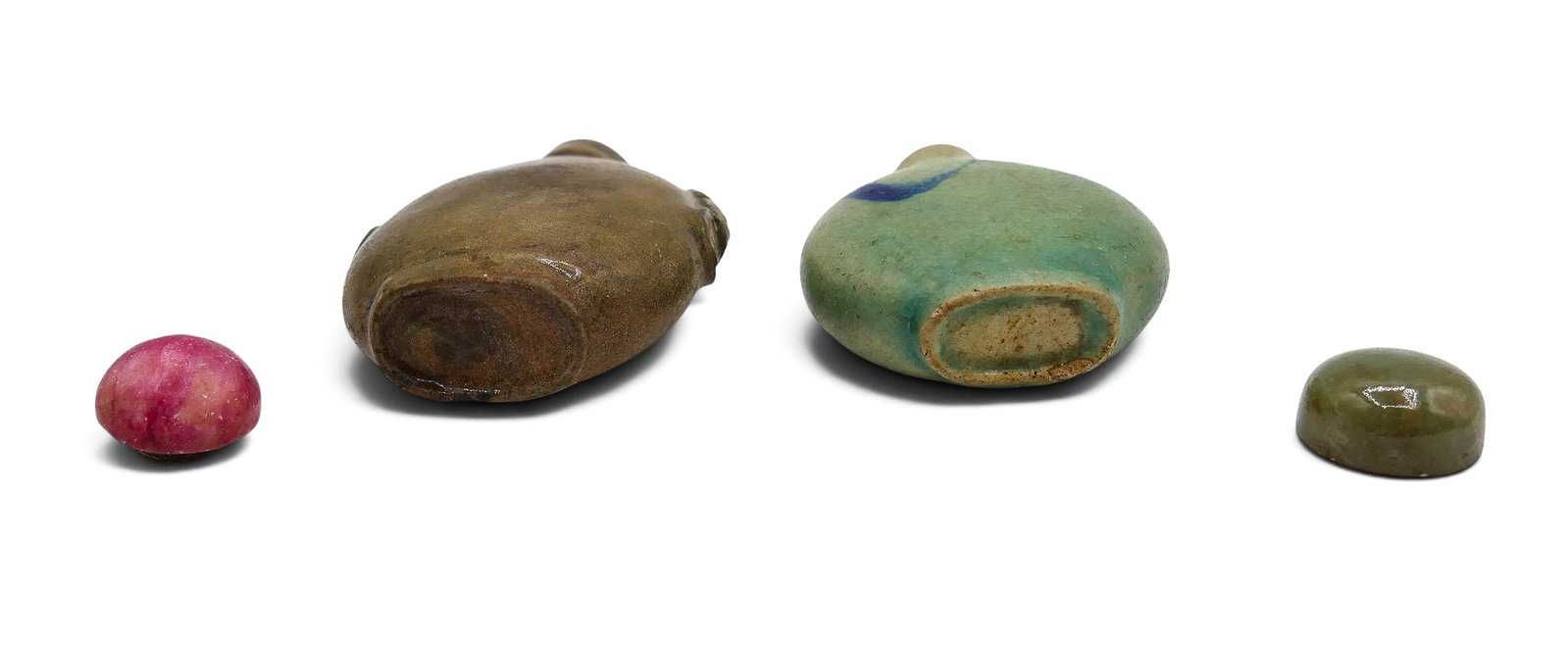2pc Old Chinese Ceramic Snuff Bottles - 4