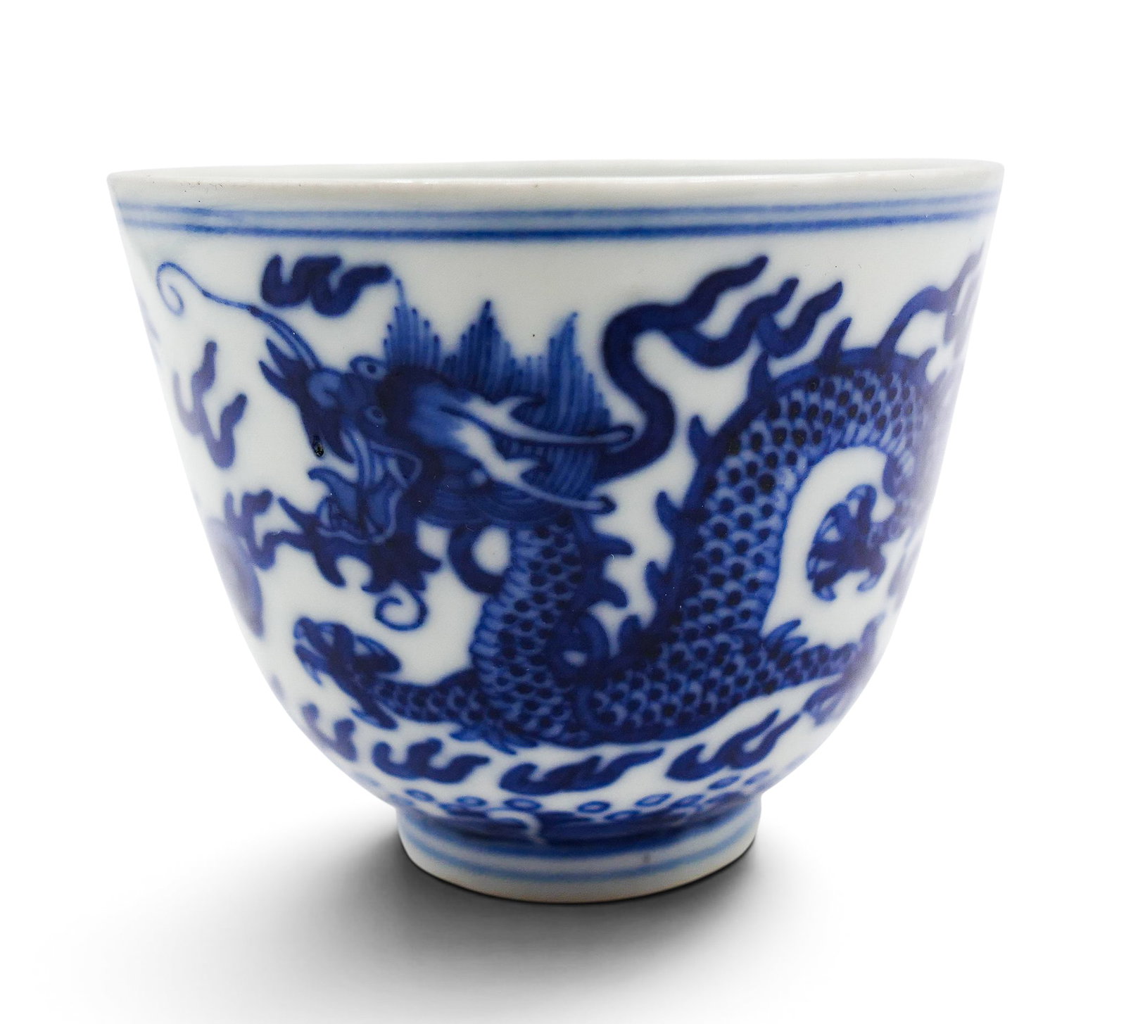 Chinese Blue and White Porcelain Dragon Tea Cup (1 of 5)