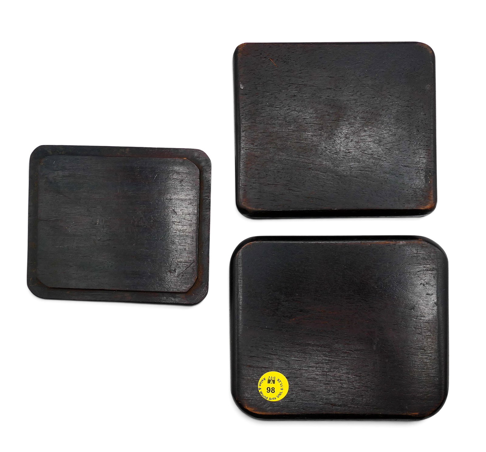 Chinese Ming Style Jade Plaque Rosewood Box with Undertray - 5