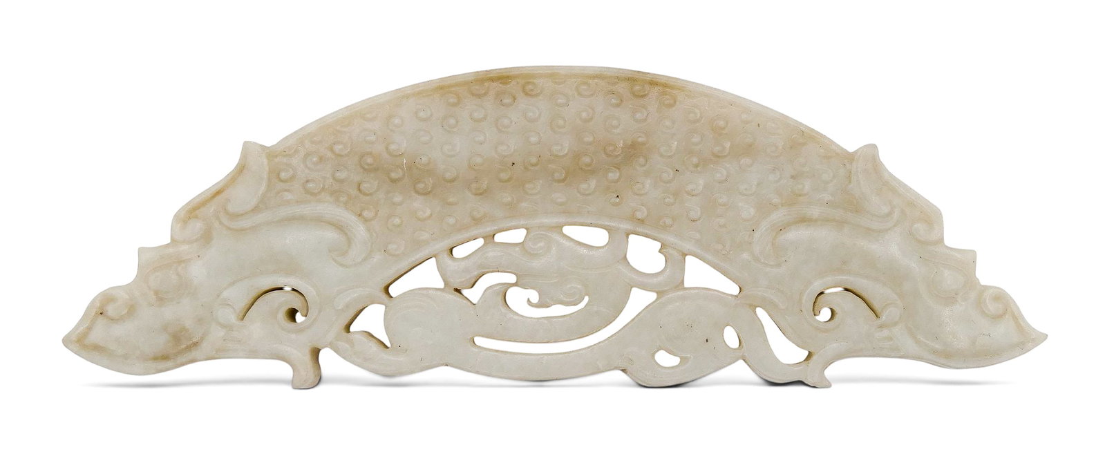 Chinese Han Style White Jade Double Dragon Wear (1 of 2)