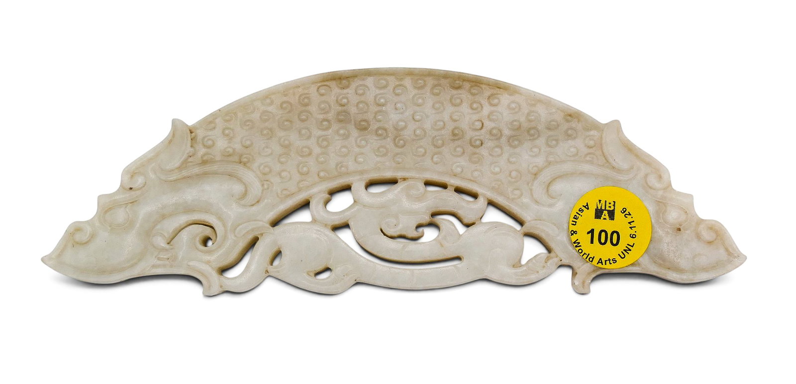 Chinese Han Style White Jade Double Dragon Wear - 2