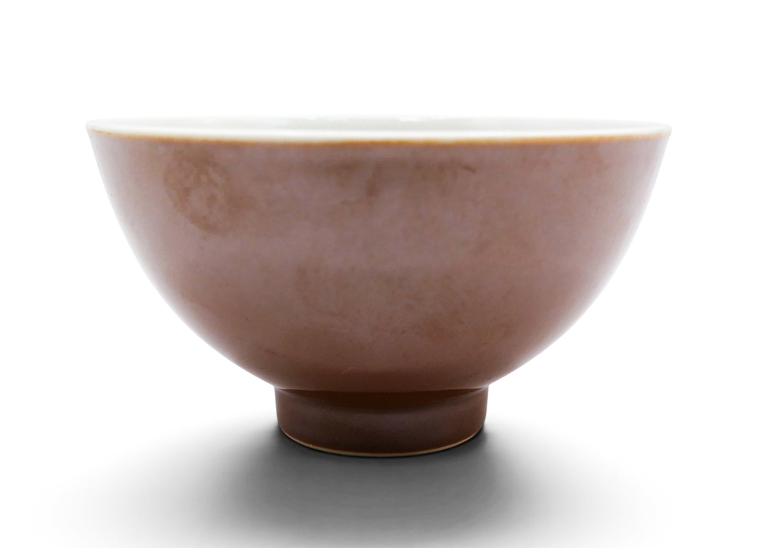 Chinese Cafe au Lait Porcelain Tea Bowl: Chinese Cafe au Lait Porcelain Tea Bowl 2.25"x4". Six character blue underglaze Daoguang mark. Excellent condition, examined under blacklight.