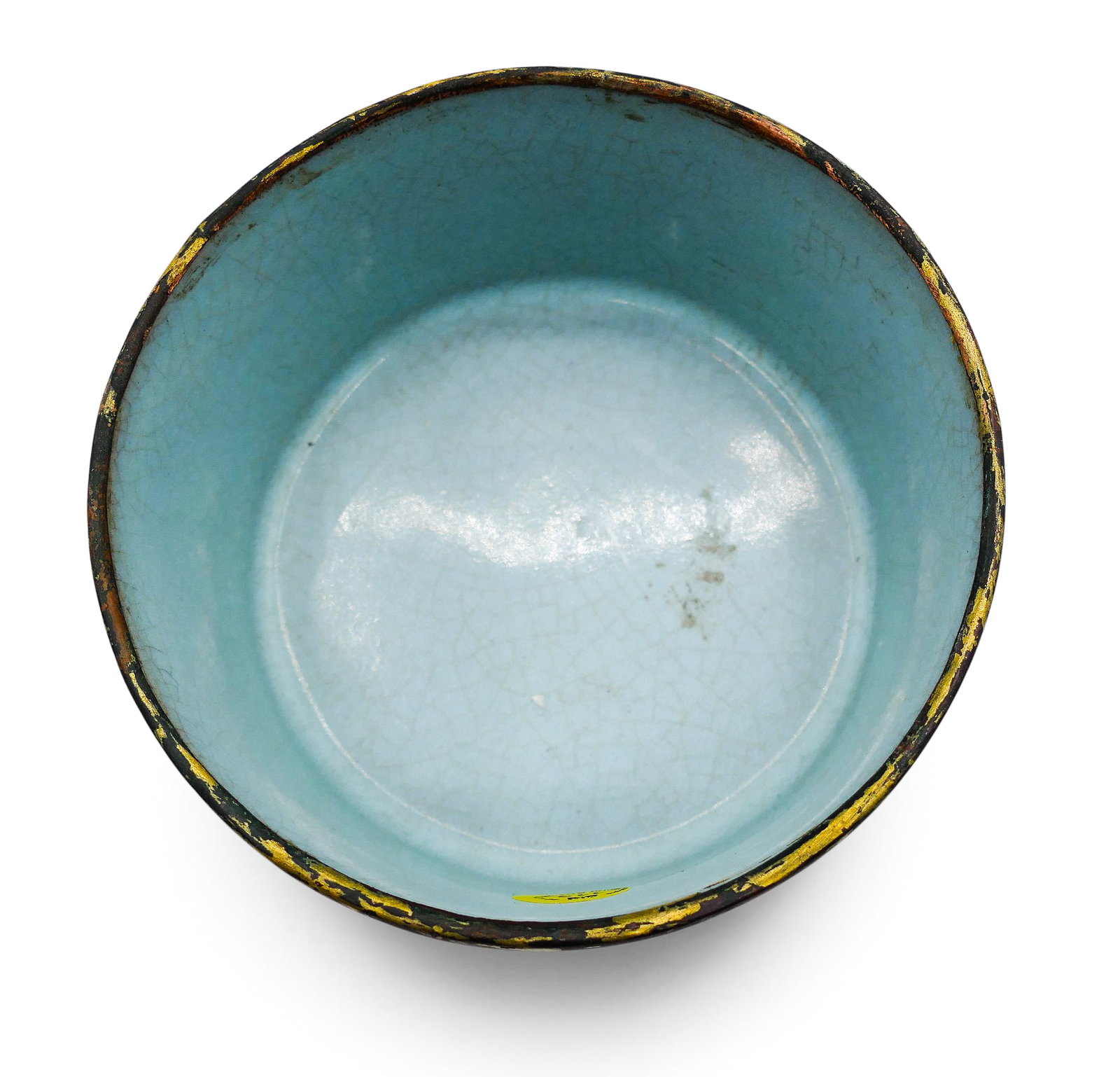 Chinese Blue Guan Type Tripod Censer with Calligraphy - 3