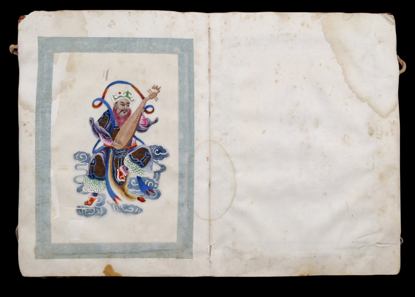 Antique Chinese Pith Paper Painting Album - 2