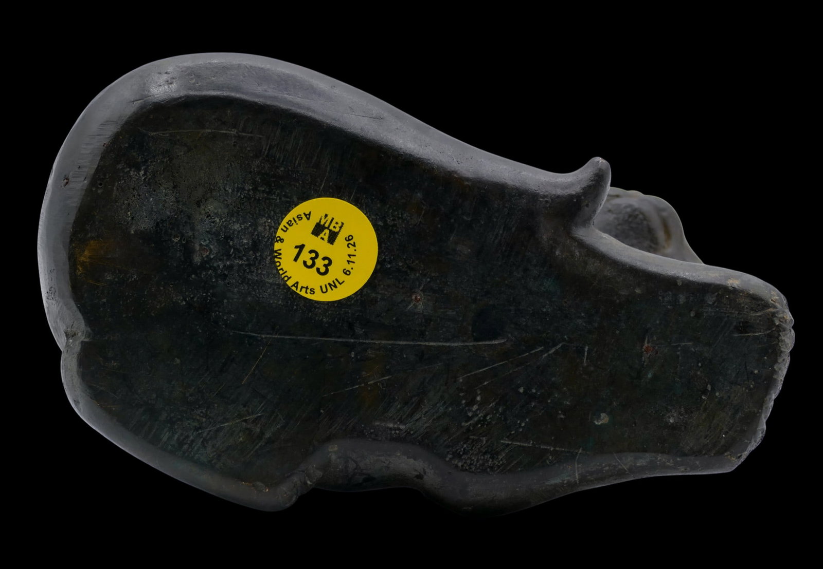 Old Chinese Reclining Bronze Cat - 3