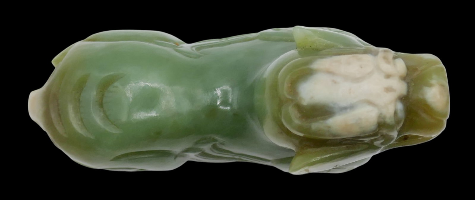 Old Chinese Carved Jade Pixiu Beast on Stand - 5