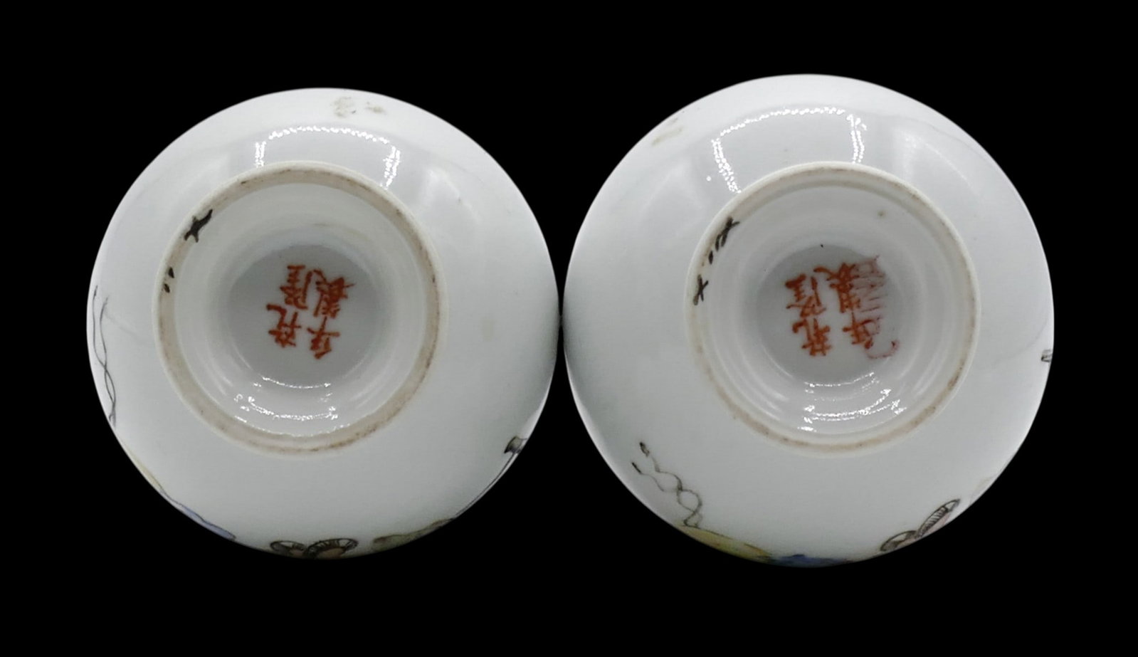 Pair Chinese Republic Porcelain Small Garlic Vases - 3