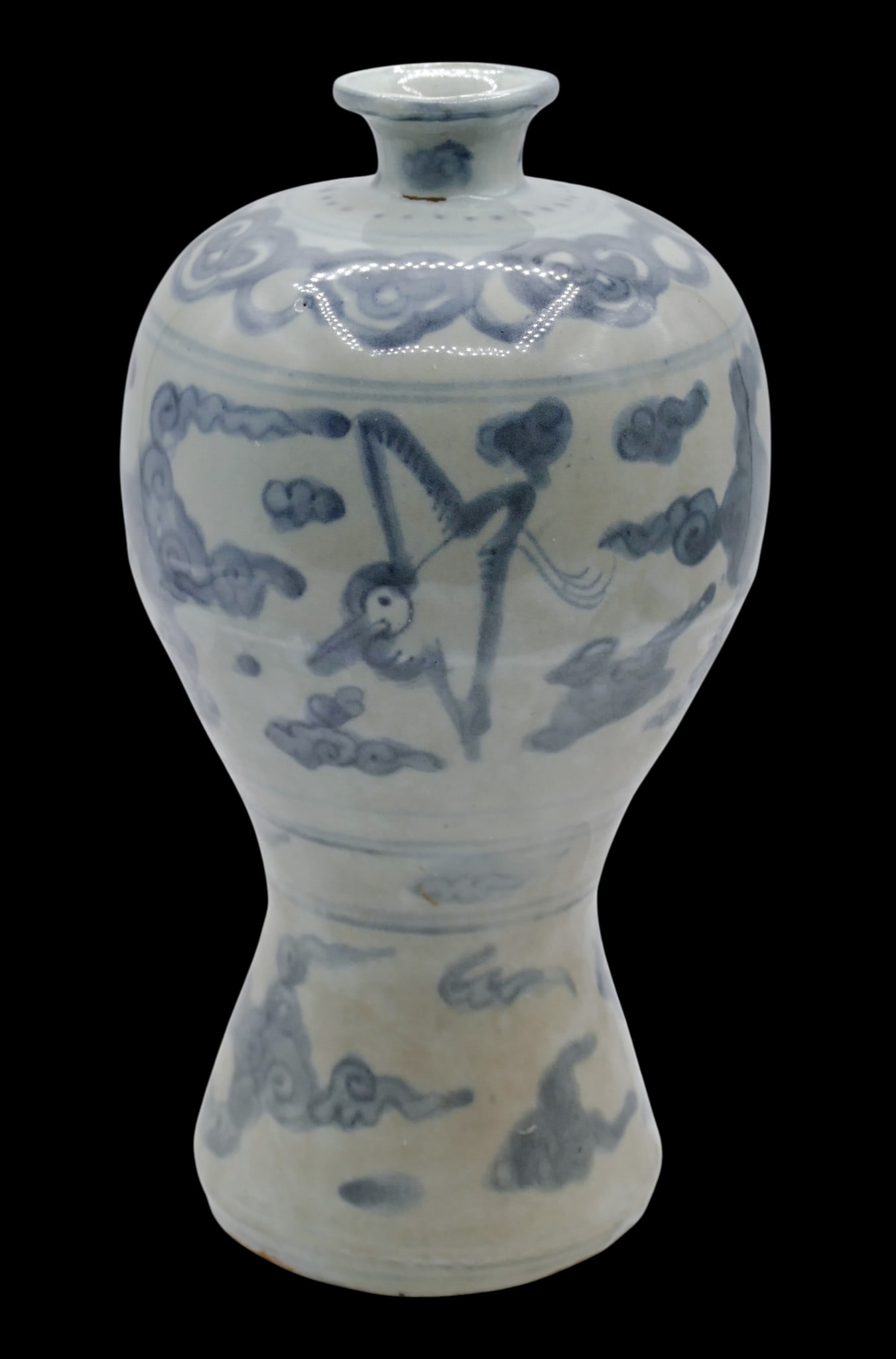 Chinese Ming Blue and White Meiping Vase with Bird Motifs - 2