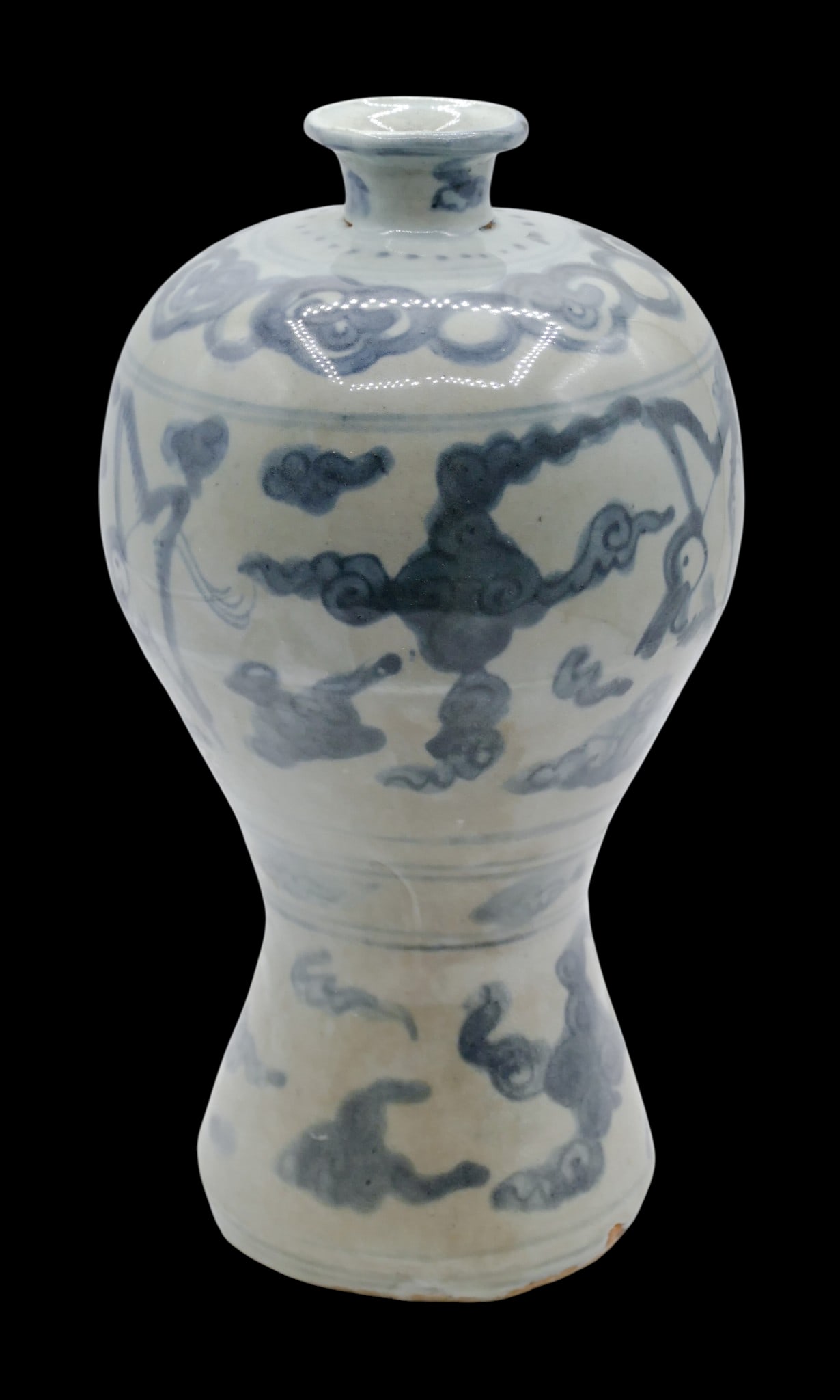 Chinese Ming Blue and White Meiping Vase with Bird Motifs - 3