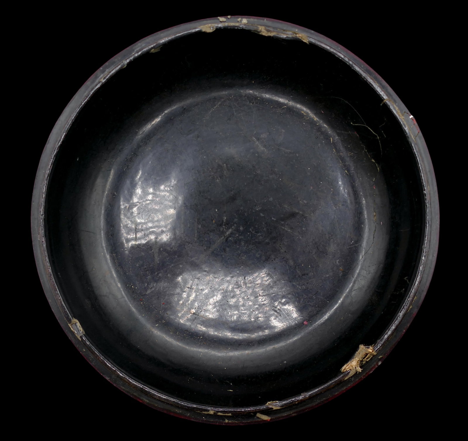 Antique Chinese Cinnabar Lacquer Round Box - 5
