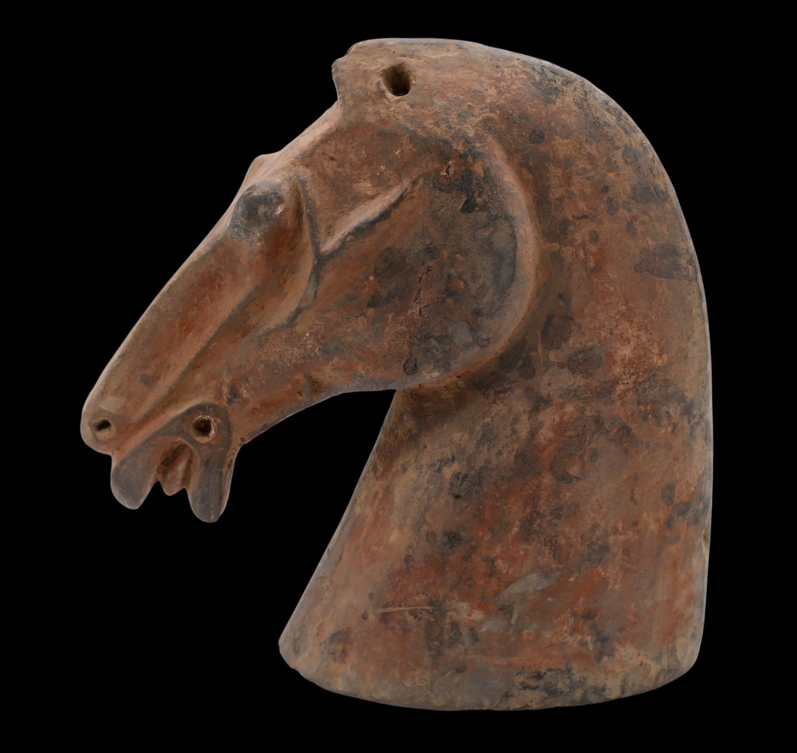 Chinese Han Dynasty Greyware Horse Head - 2