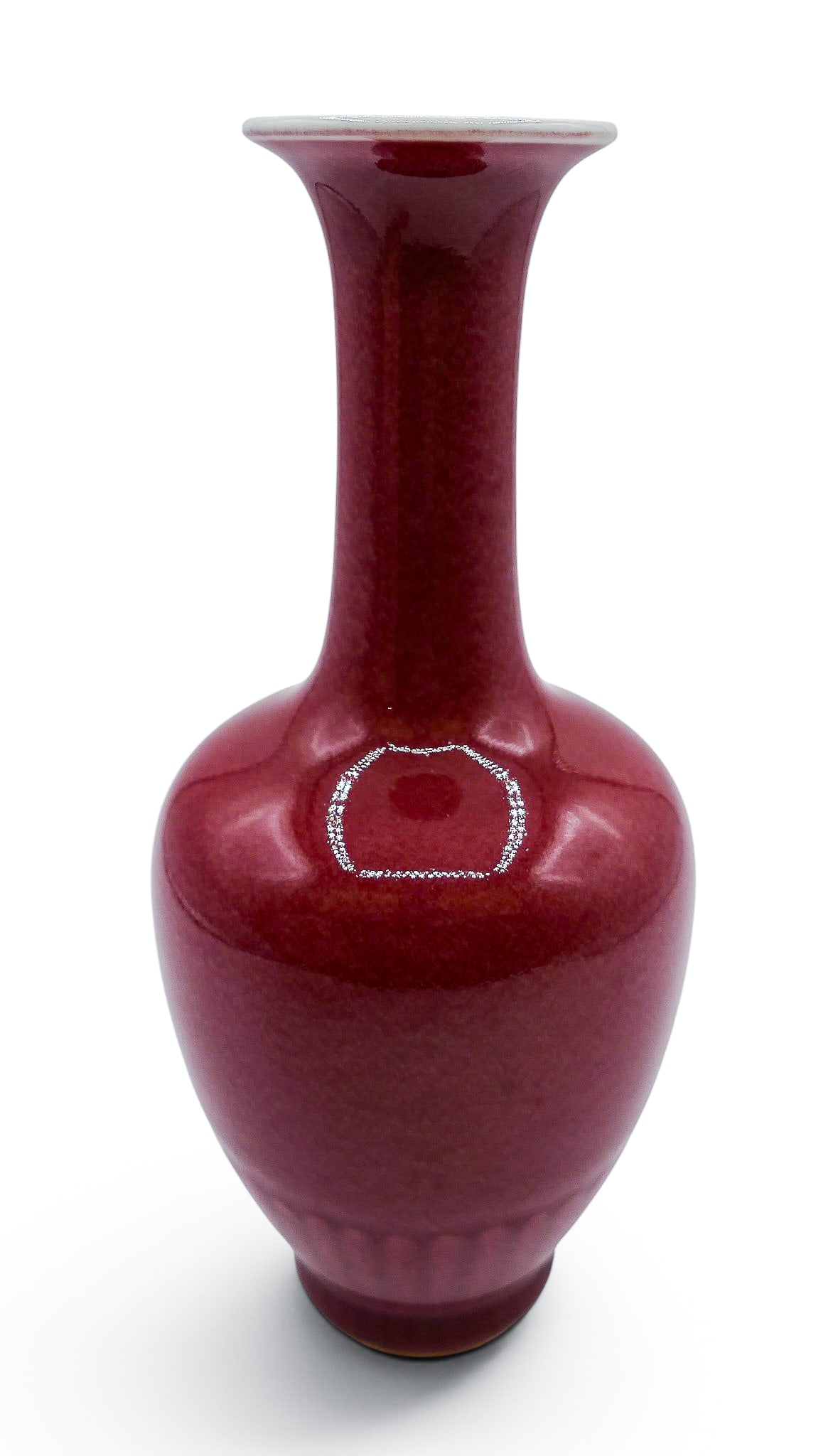 Chinese Peachbloom Juban Ping Porcelain Vase - 2