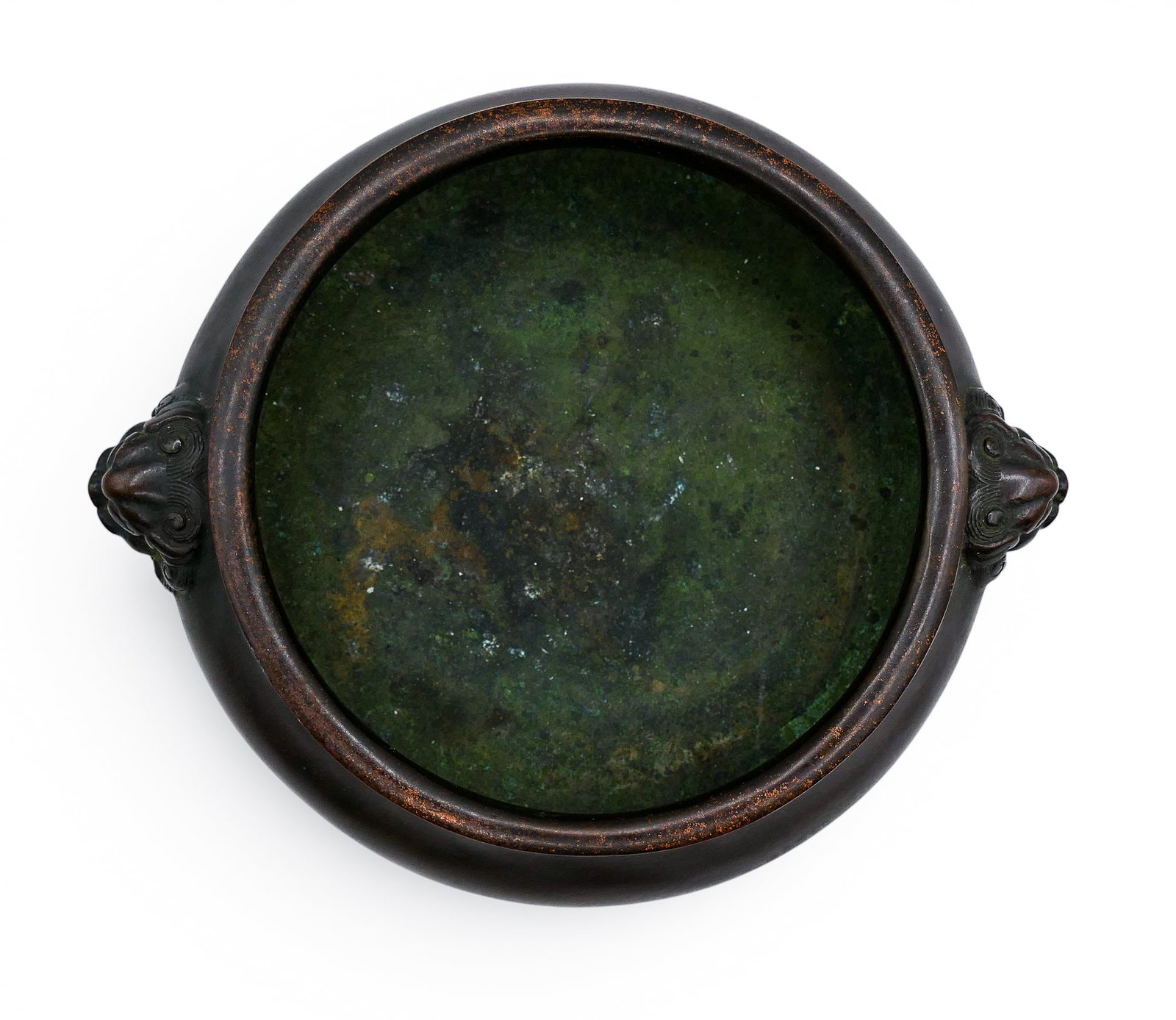 Old Chinese Bronze Handled Censer - 5