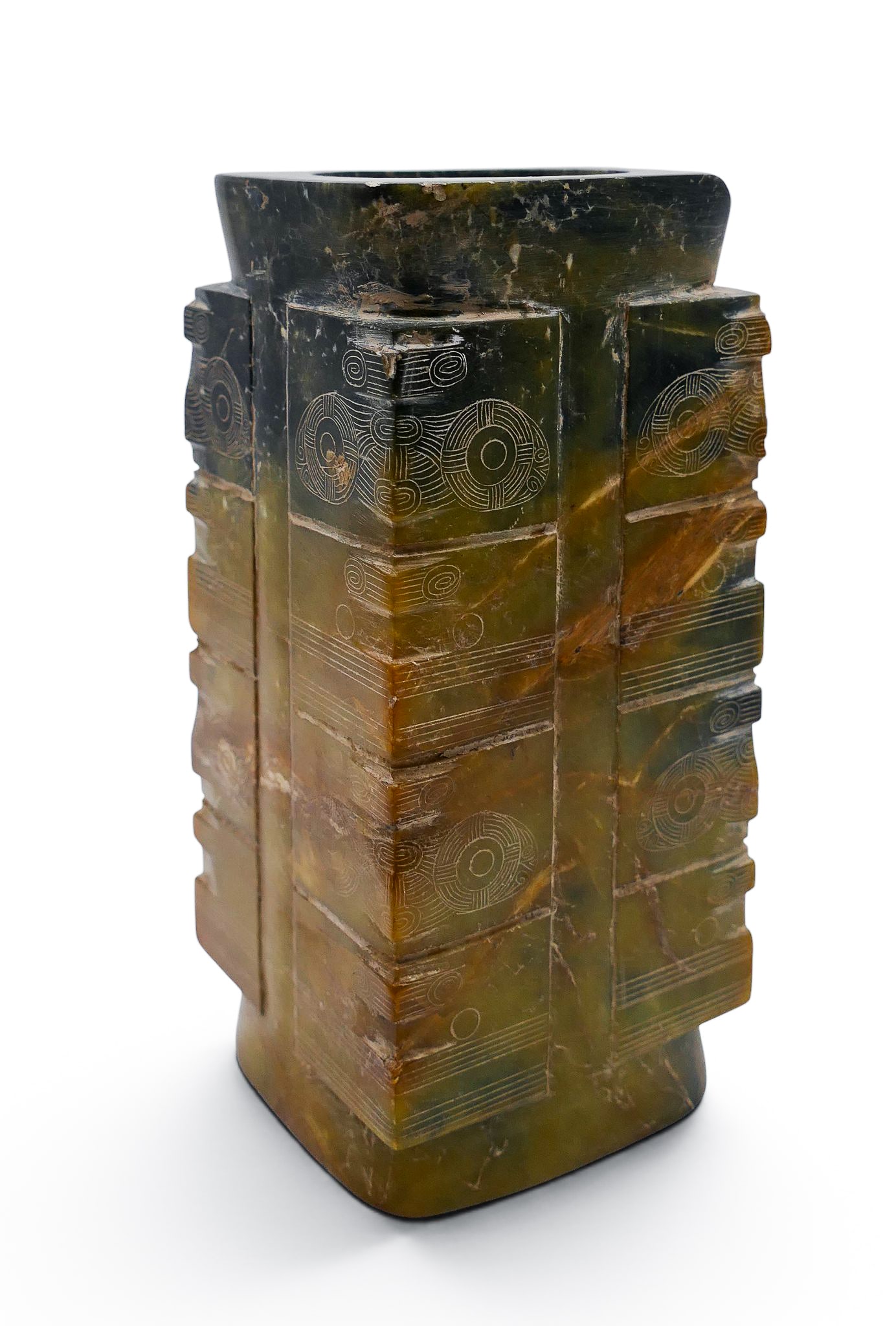 Old Chinese Liangzhu Jade Large Cong - 2
