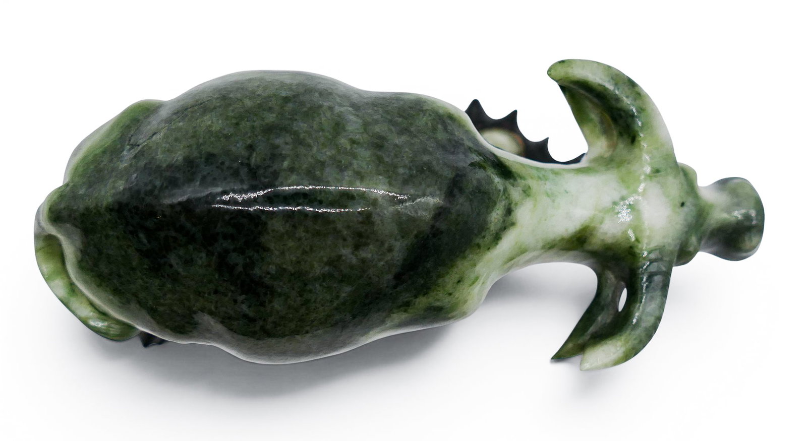 Old Chinese Carved Jade Water Buffalo on Stand - 5