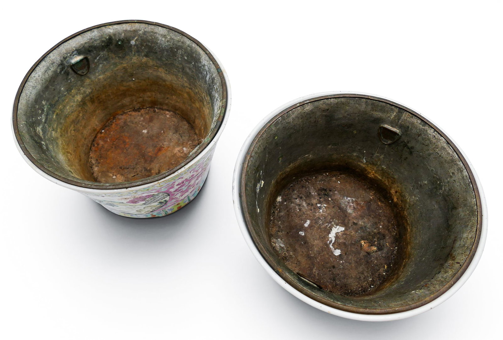 Pair Antique Chinese Peranakan Nyonya Straits Porcelain Flower Pots - 4