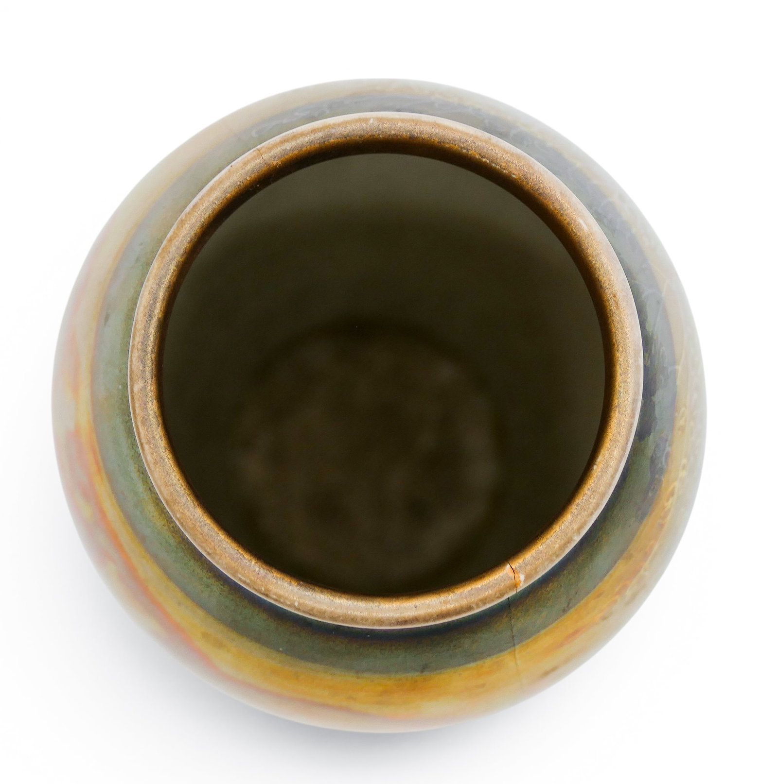 Weller LaSa Sicard Iridescent Pottery Landscape Vase - 4