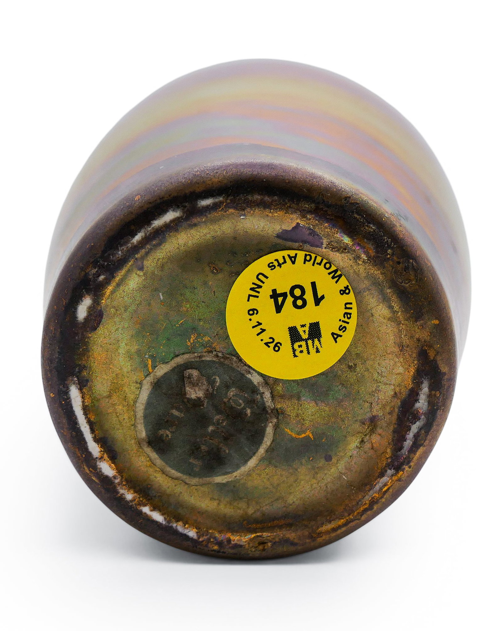 Weller LaSa Sicard Iridescent Pottery Landscape Vase - 5