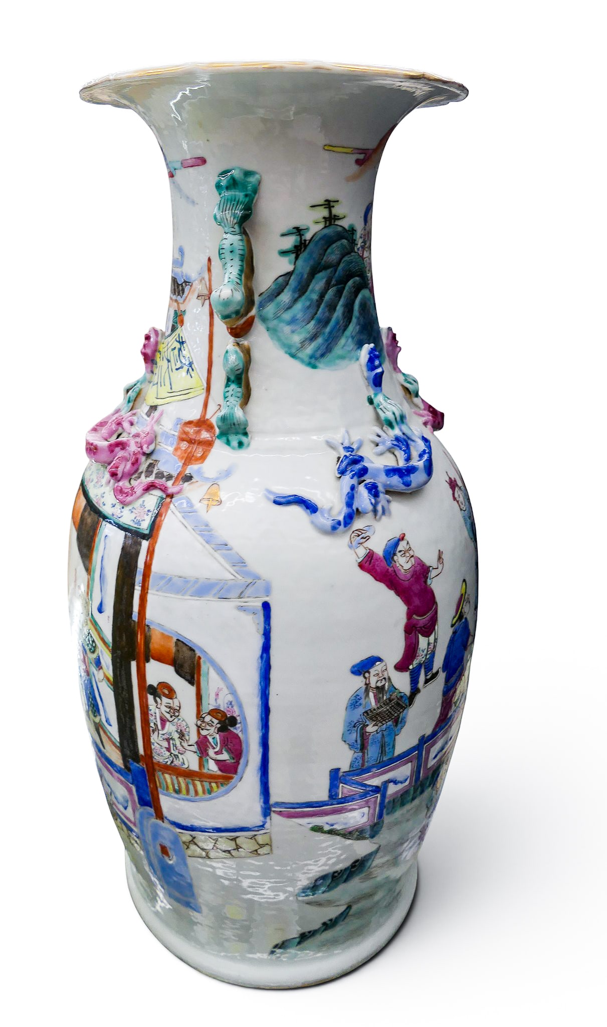Antique Chinese Famille Rose Porcelain Large Vase - 2
