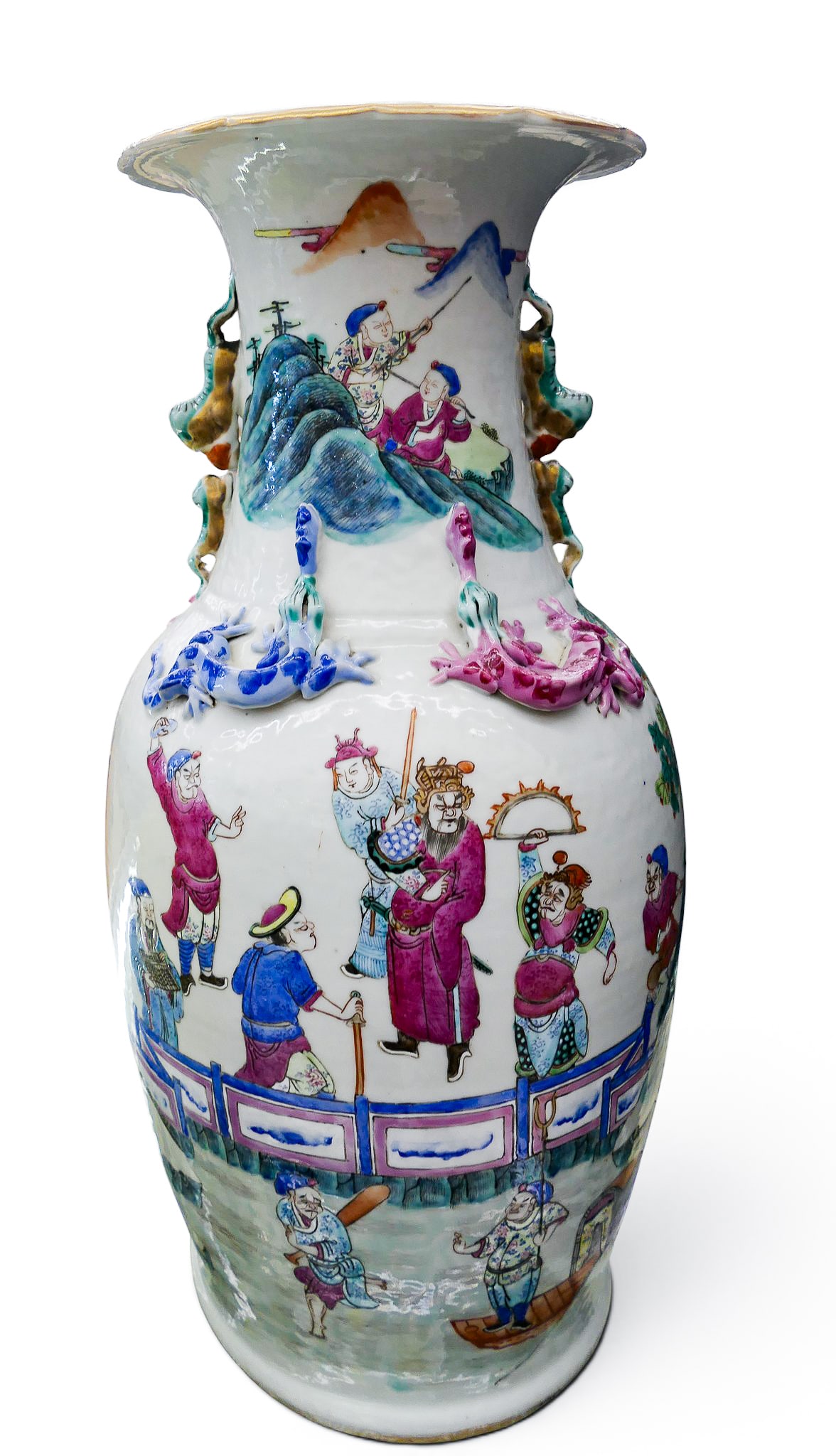 Antique Chinese Famille Rose Porcelain Large Vase - 3