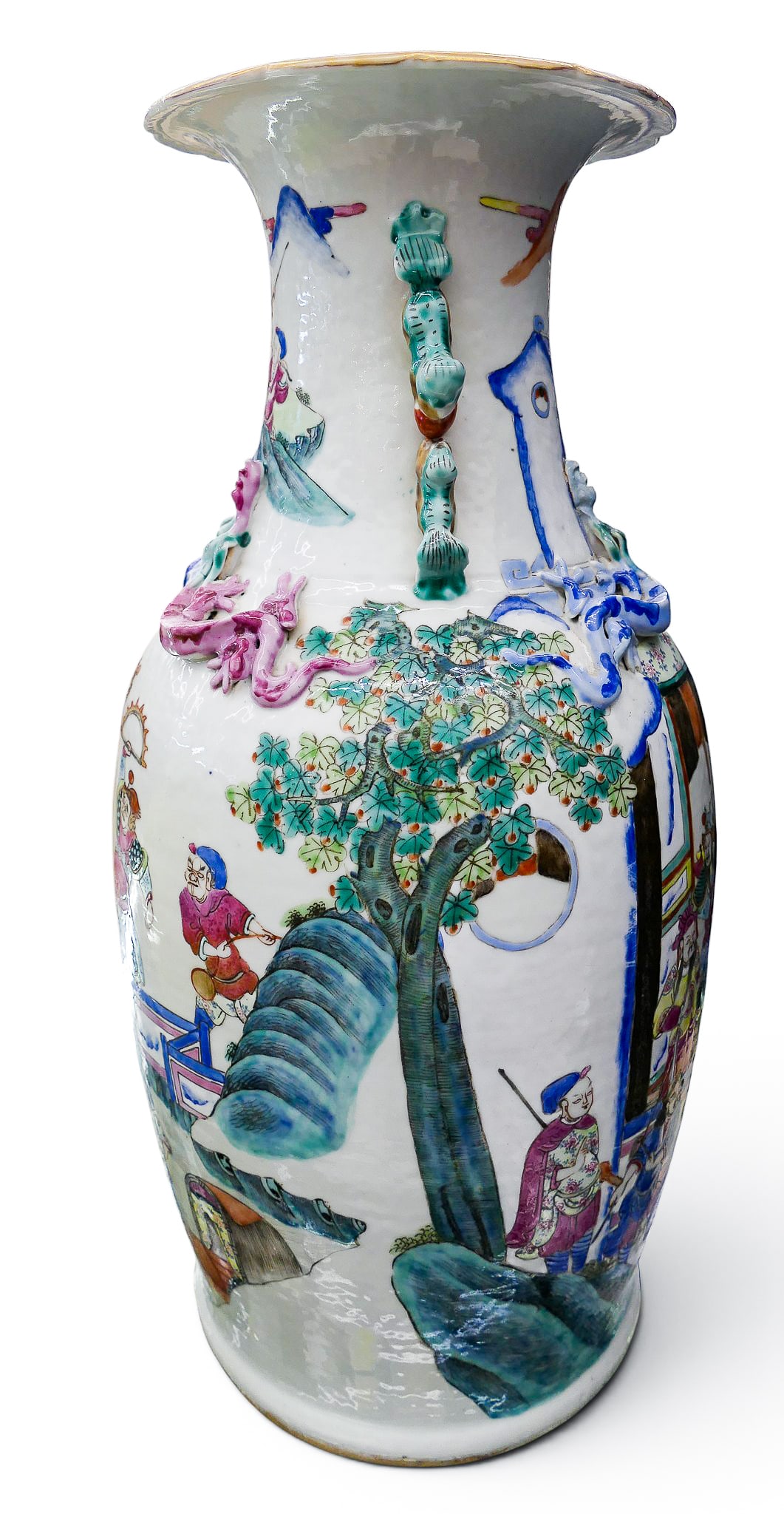 Antique Chinese Famille Rose Porcelain Large Vase - 4
