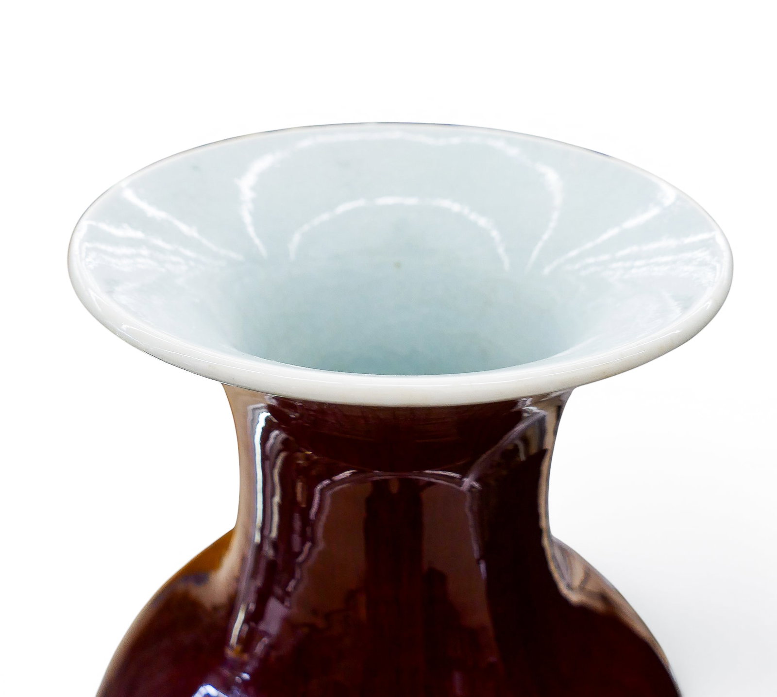 Antique Chinese Langyao Oxblood Porcelain Vase - 2